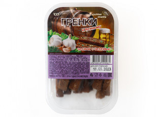 Арахис в глазури: Сурские гренки Чеснок с зеленью (100 гр)