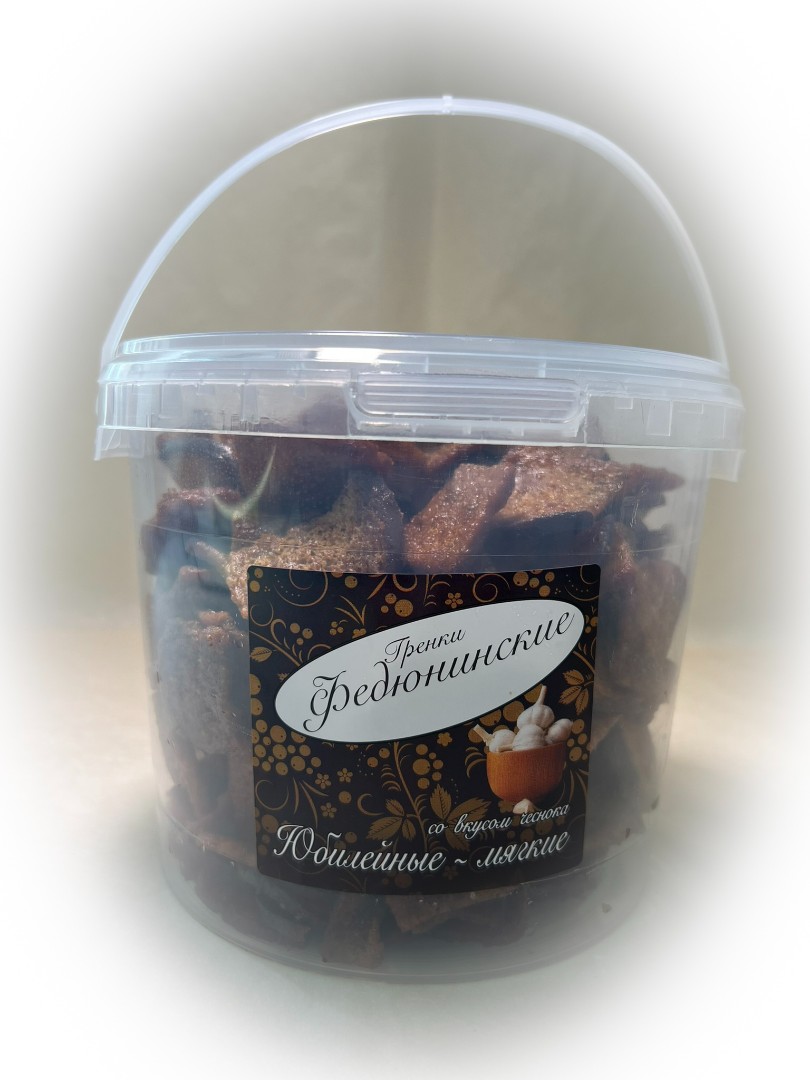 Гренки "ФЕДЮНИНСКИЕ" "Чеснок" (ведро 900 гр.) в Новочеркасске